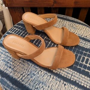 Soludos Women's Brown Suede Heels 6.5